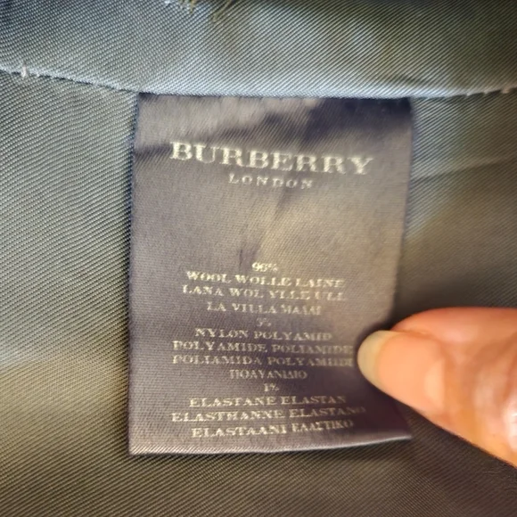 Authentic Burberry Classic Notch Collar Wool Flannel Blazer